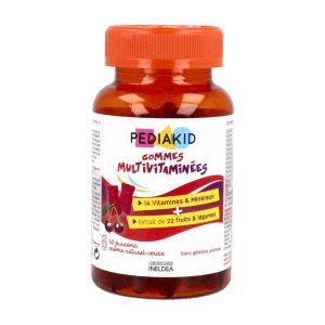 Pediakid Pediakid : Gommes multivitaminées cerise - pilulier 60 oursons