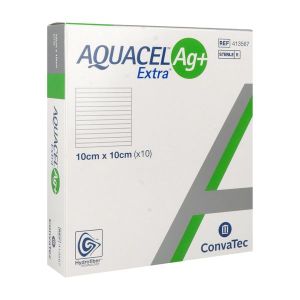 AQUACEL AG+ EXTRA 10X10CM PANSEMENT BOITE 10*10 CM 10
