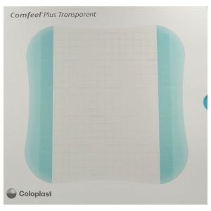 COMFEEL PLUS TRANSPARENT Pansement hydrocolloïde transparent, semiperméable, stérile, 22,5 cm x 22,5 cm (ref. 335380), bt 10