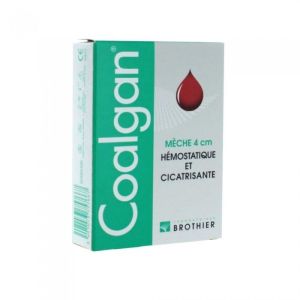 Coalgan ouate hemostatique meche de 4cm