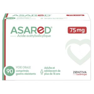 ASARED Comprimé gastrorésistant 75 mg, boîte 90