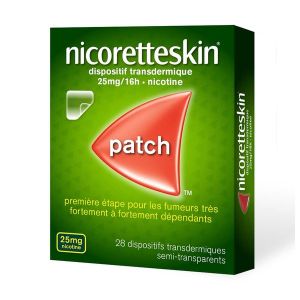 Nicoretteskin 25 Mg/16 Heures (Nicotine) Dispositif Transdermique En Sachet B/28