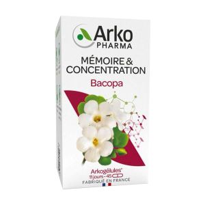 ARKOGELULES BACOPA Gélule, complément alimentaire à base de bacopa, bt 45