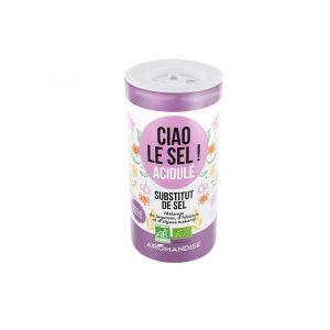 Aromandise Ciao Sel Acidulé, Substitut de sel, mélange légumes, hibiscus, Wakamé BIO- boite 70 g