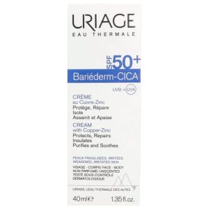 Bariederm Cica Spf50+ Creme Reparatrice Tube 40 Ml 1