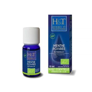 Herbes & Traditions HE Menthe poivrée (Mentha piperita) BIO - Flacon 10 ml