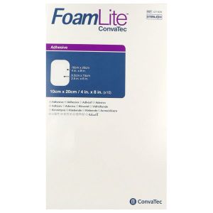 FOAM LITE Pansement hydrocellulaire à absorption moyenne, adhésif, stérile, 10 cm x 20 cm (ref. 421928), bt 10