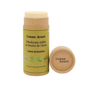 Comme Avant Déodorant solide au beurre de cacao cedrat et bambou - stick kraft 50 g