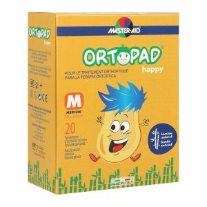 ORTOPAD HAPPY MEDIUM Pansement orthoptique adhésif et occlusif, décoré, bt 20
