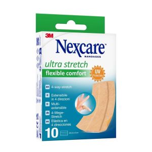 NEXCARE ULTRA STRETCH FLEXIBLE COMFORT Pansement adhésif, multiextensible comfort, bande à découper, bt 10