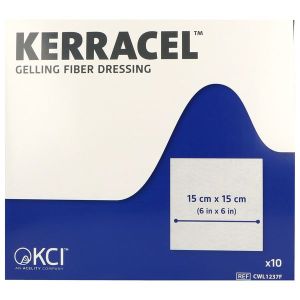 KERRACEL Pansement en fibre, gélifiant, 15 cm x 15 cm (ref. CWL1068F), bt 10