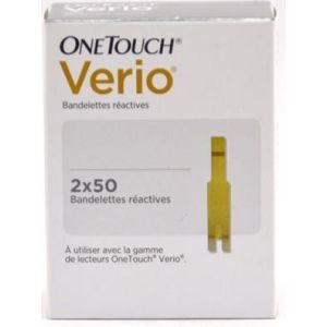 Bandelettes réactives OneTouch Verio® boite de 100