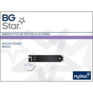 Bgstar Bandelettes Pour Autocontrole Du Sucre Fl 100