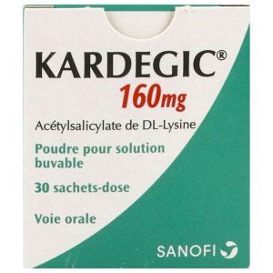 KARDEGIC Poudre pour solution buvable en sachet 160 mg, boîte 30 sachets