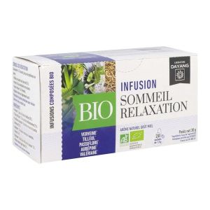 DAYANG INFUSION BIO SOMMEIL - DETENTE Mélange de plantes pour tisane, infusette, bt 20