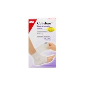 Coheban Cohesive Extensible Blanche 10Cm*3,5M Bande 1