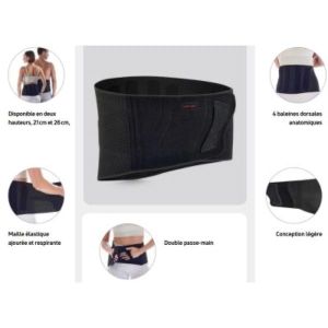SKINSTRAP DONJOY Ceinture de soutien lombaire de contention forte, hauteur 26 cm, medium, (ref. 82-0081-3), unité