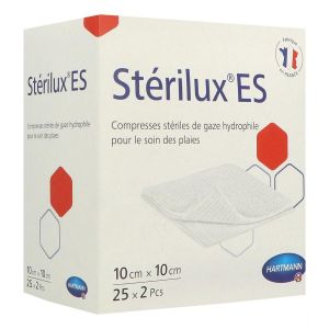 Sterilux Es Sterile 10*10Cm (Bte De 25 Pocht De 2 Cpress) Cpress Sach