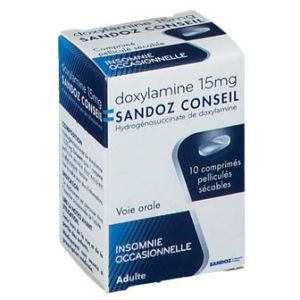 Doxylamine Sandoz Conseil 15 Mg Comprime Pellicule Secable B/10