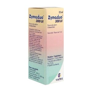 ZYMADUO Solution buvable 300 UI, flacon 12 ml avec bouchon compte-gouttes
