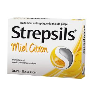 STREPSILS MIEL CITRON PASTILLE A SUCER B/36