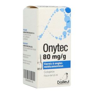 Onytec 80 Mg/G (Ciclopirox) Vernis A Ongles Medicamenteux 6,6 Ml En Flacon