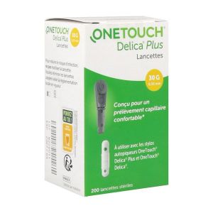ONETOUCH DELICA PLUS Lancette stérile à usage unique, bt 200