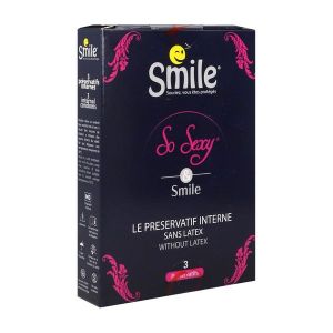 SO SEXY & SMILE Préservatif féminin prélubrifié en nitrile synthétique, (ref. 3342), bt 3