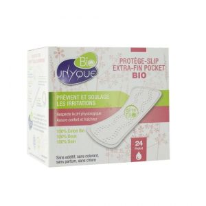 Unyque Protege Slip Pocket 100% Bio Serviette Hygienique Boite 24