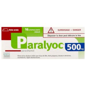 PARALYOC Lyophilisat oral 500 mg, boîte 16