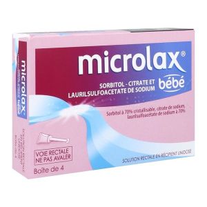 Microlax Bebe Sorbitol Citrate Et Laurilsulfoacetate De Sodium Solution Rectale En Recipient Unidose B/4