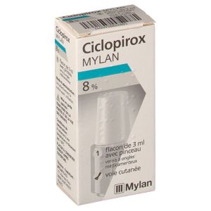 Ciclopirox Mylan 8 % Vernis A Ongles Medicamenteux 3 Ml En Flacon