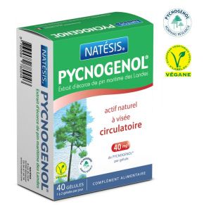 Natesis Pycnogénol, extrait d'écorce de Pin - 40 gélules
