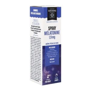 DAYANG SPRAY MELATONINE 1,9 MG Spray sublingual, complément alimentaire à base de mélatonine et de mélisse, fl 20 ml