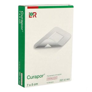 Lohmann&Rauscher Curapor Pansement Adhesif Chirurgical Boite 5*7 Cm 10