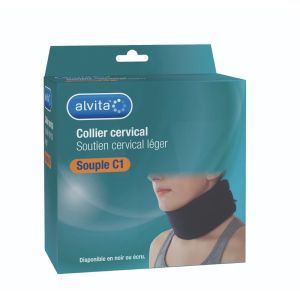 Alvita Collier Cervical C1 Souple 9,5 Cm Noir T2 1