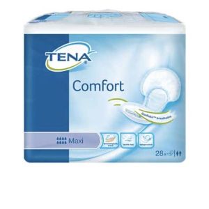 TENA COMFORT MAXI Protection anatomique hypoallergénique, sans latex, pour incontinence urinaire, sac 28