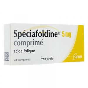 SPECIAFOLDINE 5 mg (acide folique) comprimés B/20