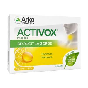 Arkopharma activox miel citron 24 pastilles