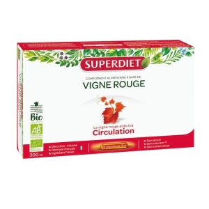 Superdiet Vigne rouge Bio - coffret 20 ampoules de 15 ml