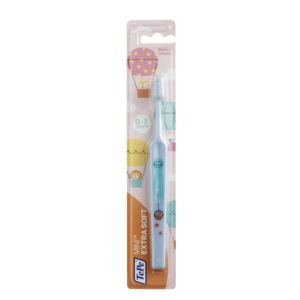 TEPE MINI Brosse à dents extrasouple décorée, manche thermocoudable pour enfant, unité