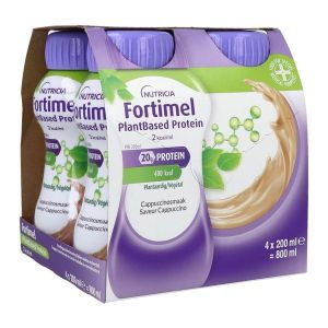 FORTIMEL PLANTBASED PROTEIN 2 KCAL DADFMS, saveur cappuccino, 200 ml x 4