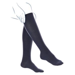 VENOFLEX 2 FAST COTON FEMME Chaussette médicale de compression classe 2, pour femme, gris chiné, normal, taille 4, paire