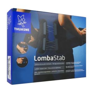 Thuasne Lombastab Standard V2 Ceinture Lombaire 26Cm Noir/Bleu T1 1