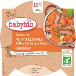 Babybio Menu Navarin petits légumes agneau Bio dès 12 mois - 230 g