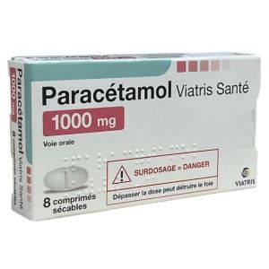 PARACETAMOL VIATRIS SANTE Comprimé sécable 1000 mg, boîte 8