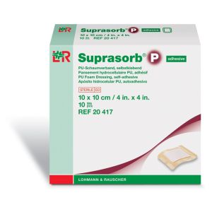 SUPRASORB P Pansement hydrocellulaire sterile adhesif 15cmx15cm Bte/10