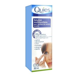 Quies Optik Solution Multifonction Pour Lentilles Souples Flacon 360 Ml 1