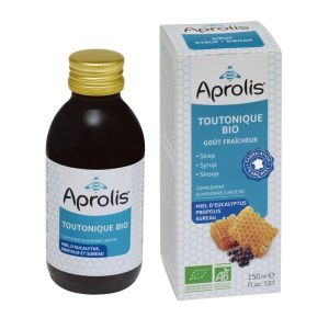 Aprolis Toutonique sirop apaisant BIO : miel d'eucalyptus, propolis et sureau - 150 ml