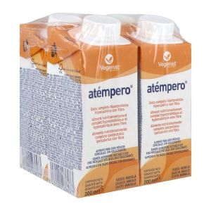 ATEMPERO Denrée alimentaire destinée à des fins médicales spéciales, arôme vanille, 200 ml x 4